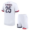 Conjunto (Camiseta+Pantalón Corto) Paris Saint-Germain Nuno Mendes 25 Segunda Equipación 2024-25 - Niño